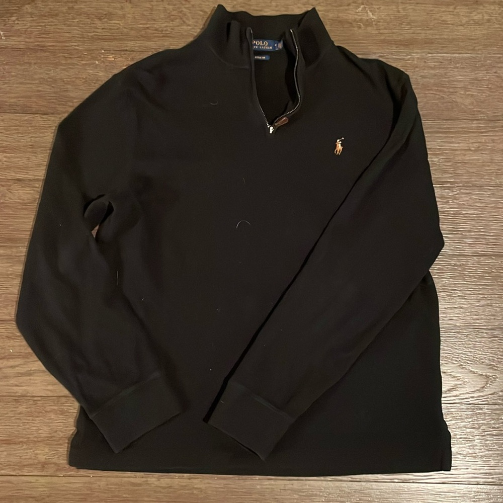(Price Firm) Polo by Ralph Lauren Black Quarter Zip